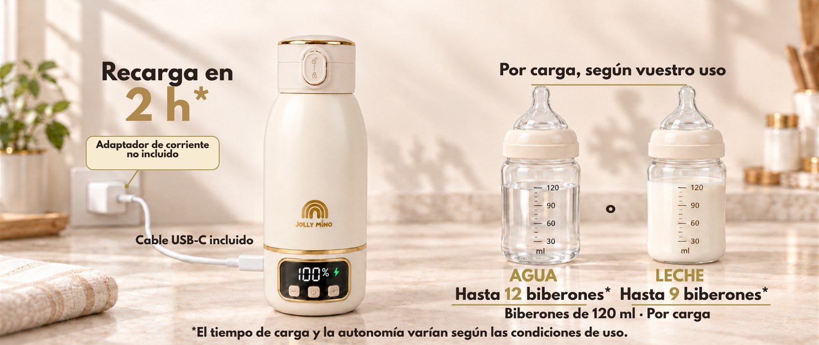 Calientabiberones portátil V2 Jolly Mino