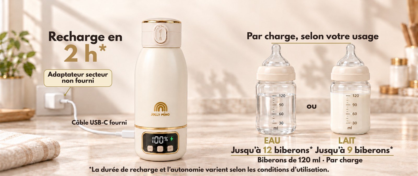 Chauffe-biberon nomade V2 Jolly Mino