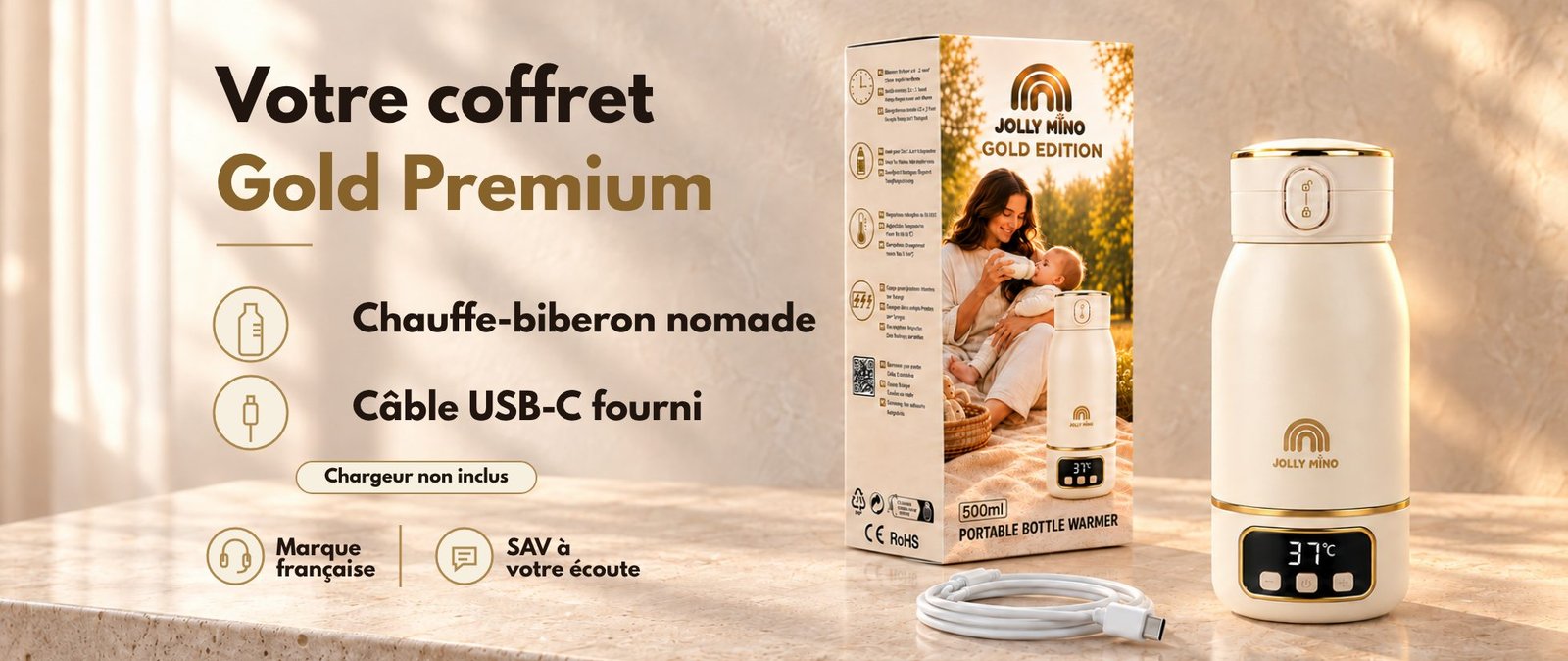 Chauffe-biberon nomade V2 Jolly Mino