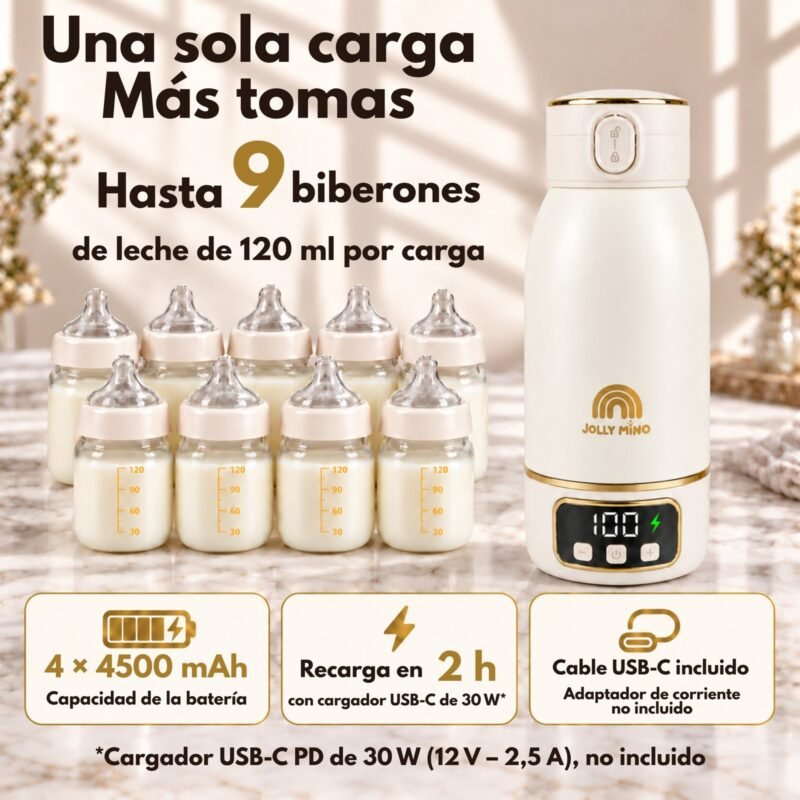 Cargador USB-C del calientabiberones portátil V2 inalámbrico